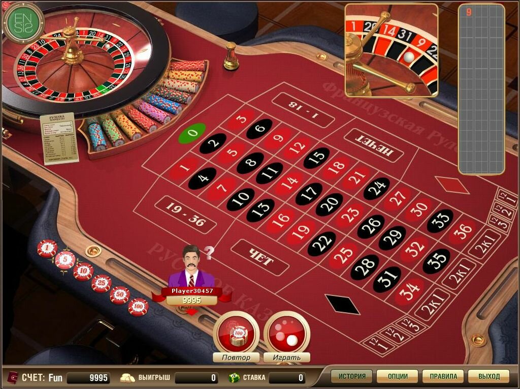 French roulette in online casino Russian Casino